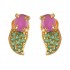 Green with Ruby Stone Stud