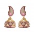 American Diamond - Ruby Stone Jumukka Earrings