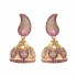 American Diamond - Ruby Stone Jumukka Earrings