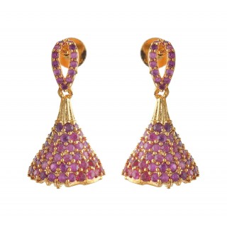 Ruby Stone Jumukka Earrings