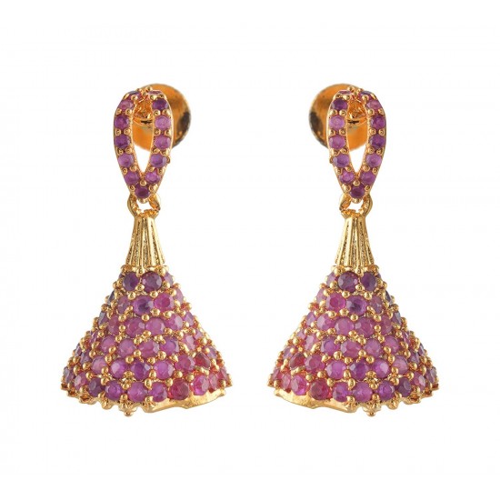 Ruby Stone Jumukka Earrings