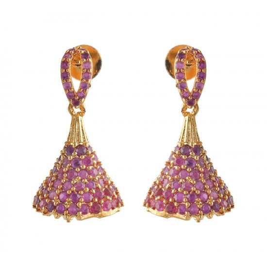 Ruby Stone Jumukka Earrings