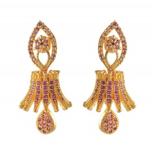 Ruby Stone Jumukka Earrings