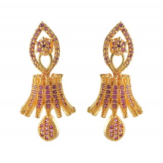 Ruby Stone Jumukka Earrings