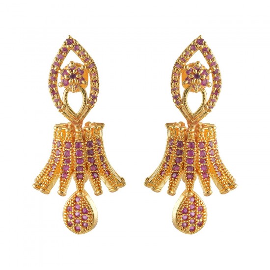 Ruby Stone Jumukka Earrings