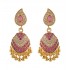 American Diamond - Ruby Stone Jumukka Earrings