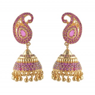 Ruby Stone Jumukka Earrings