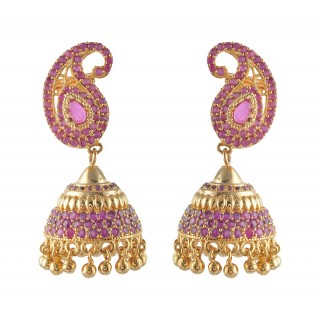 Ruby Stone Jumukka Earrings