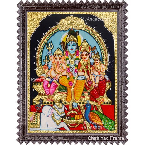 Shivan Family Tanjore Painting