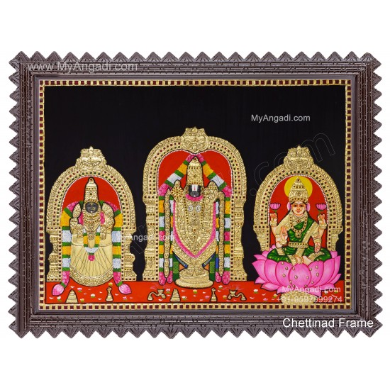 Balaji Thayar with Lakshmi Tanjore Painting