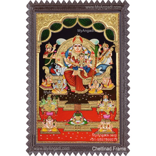 Raja Rajeshwari Tanjore Painting