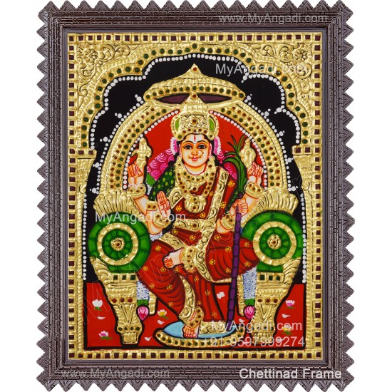 Kamatchi Amman Tanjore Painting