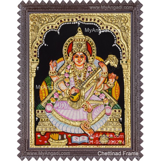 Saraswathi Tanjore Painting