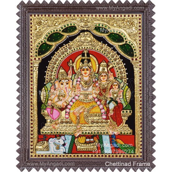 Shiva Family Tanjore Painting