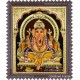 Left Trunk Ganesha Tanjore Painting