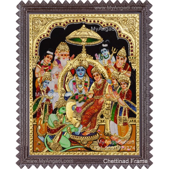 Ramar Pattabhishekam Tanjore Painting