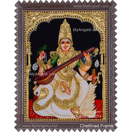 Saraswathi Tanjore Painting