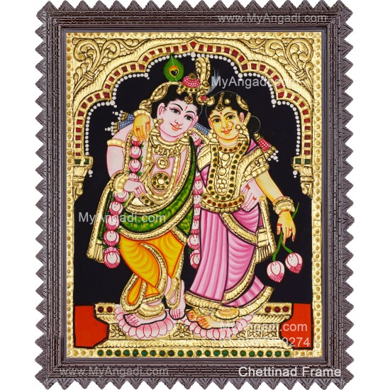Radha Krishna Tanjore Painting, Krishna Tanjore Painting