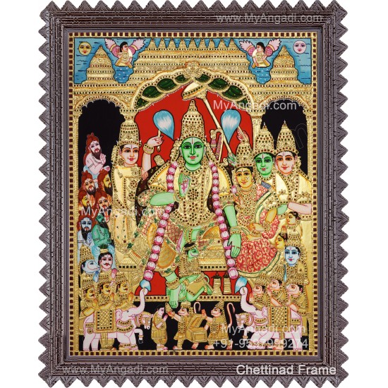 Ramar Pattabhishekam Tanjore Painting