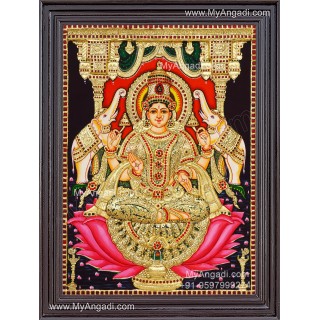Gajalakshmi 2d Tanjore Painting