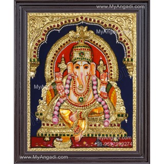 Ganesha 3D Tanjore Painting
