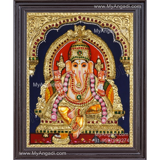 Ganesha 3D Tanjore Painting