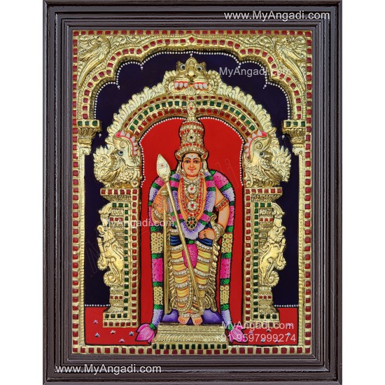 Murugan 3D Tanjore Painting Murugan 3D Tanjore Painting