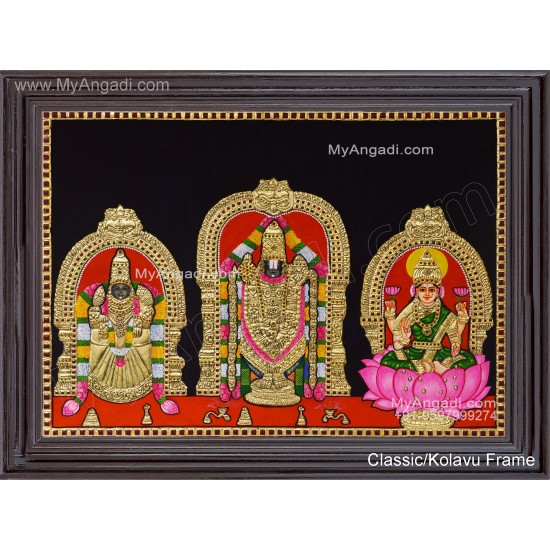 Balaji Thayar with Lakshmi Tanjore Painting
