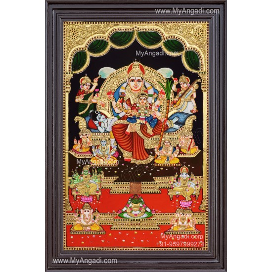 Raja Rajeshwari Tanjore Painting