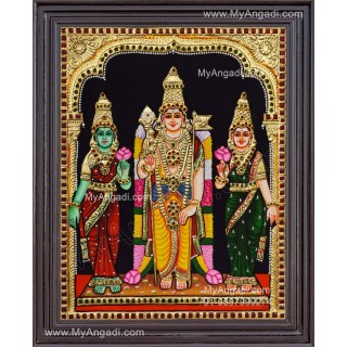 Murugan Valli Deivanai Tanjore Painting