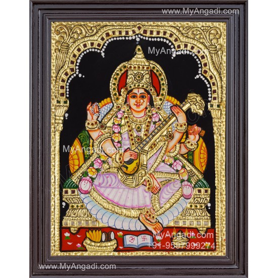 Saraswathi Tanjore Painting