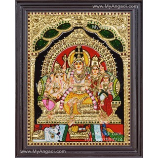 Shiva Family Tanjore Painting