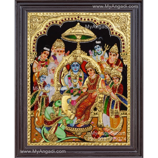 Ramar Pattabhishekam Tanjore Painting