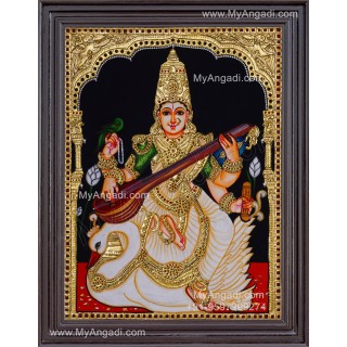 Saraswathi Tanjore Painting