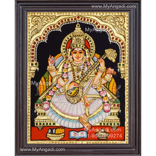 Saraswathi Tanjore Painting