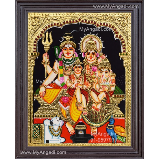 Shiva Family Tanjore Painting