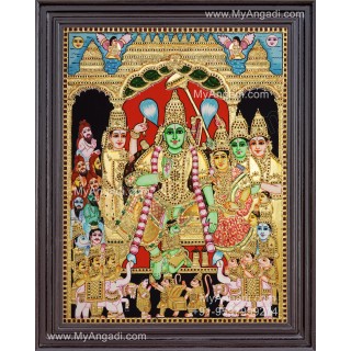 Ramar Pattabhishekam Tanjore Painting