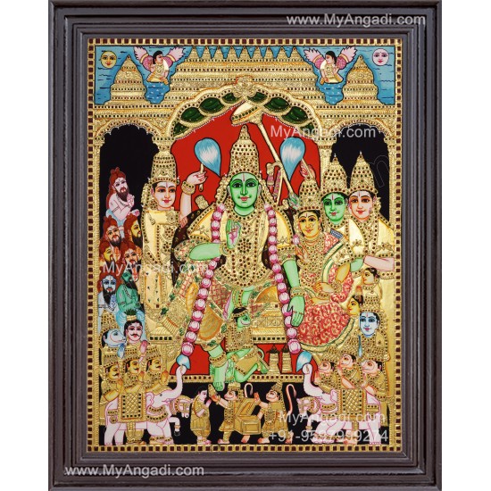 Ramar Pattabhishekam Tanjore Painting