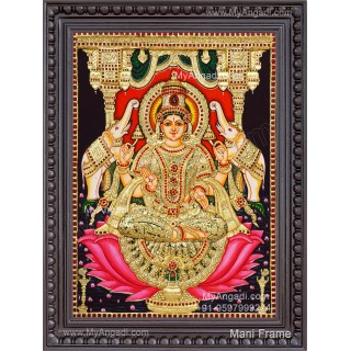 Gajalakshmi 2d Tanjore Painting