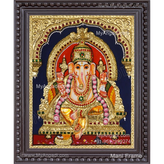 Ganesha 3D Tanjore Painting