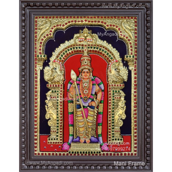 Murugan 3D Tanjore Painting Murugan 3D Tanjore Painting