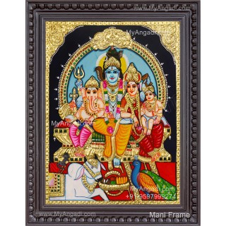 Shivan Family Tanjore Painting