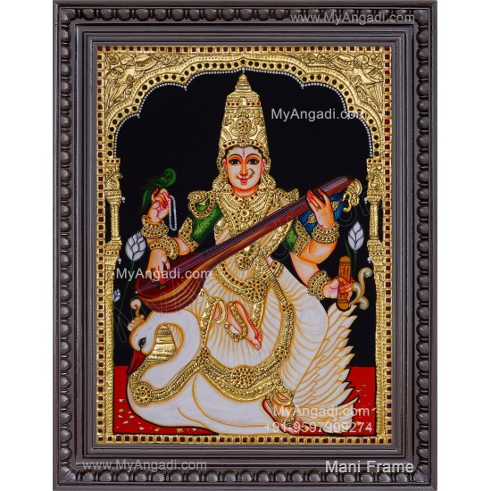 Saraswathi Tanjore Painting