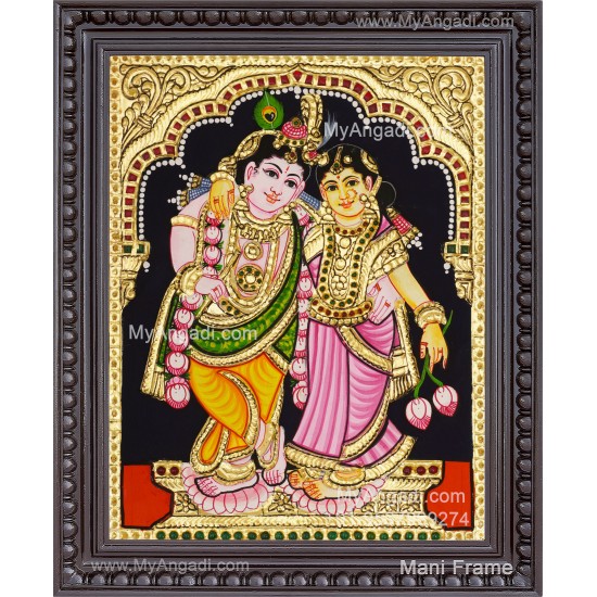 Radha Krishna Tanjore Painting, Krishna Tanjore Painting