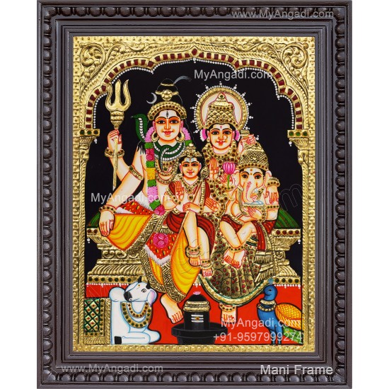 Shiva Family Tanjore Painting