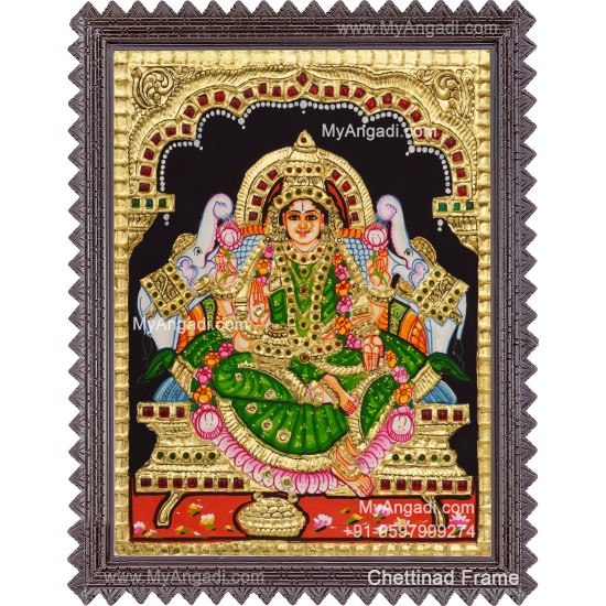 Gajalakshmi Tanjore Painting 