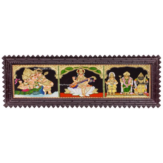 3 Panel Tanjore Painting