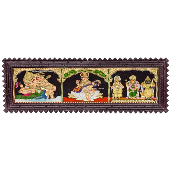3 Panel Tanjore Painting
