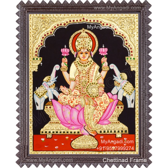 Gajalakshmi Tanjore Painting