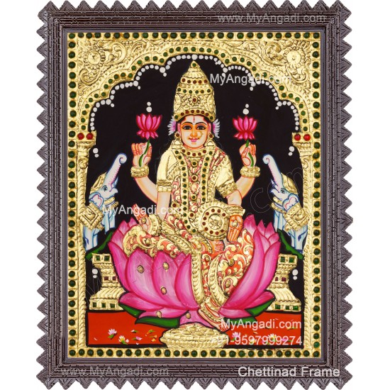 Gajalakshmi Tanjore Painting